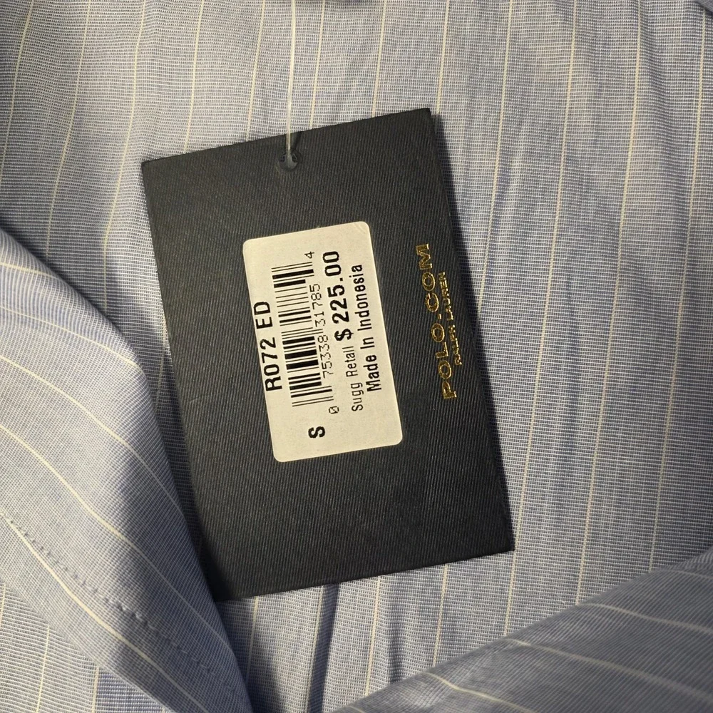 Vintage Polo Ralph Lauren Luxury Sleepwear Pajama Set Mens Small Blue Pinstripe